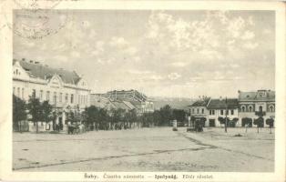 Ipolyság, Sahy; Fő tér, Lengyel szálloda / main square, hotel