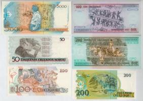 Brazília 1984-1990. 6xklf bankjegy T:I
Brasilia 1984-1990. 6xdiff banknotes C:UNC
