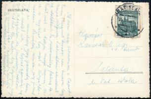 Pozsony, Pressburg, Bratislava; Duna part várral / river bank with castle