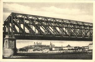 Pozsony, Pressburg, Bratislava; vasúti híd / railway bridge
