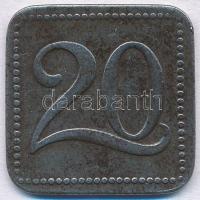 Németország / Weimari Köztársaság / Hamburg ~1920. 20pf Fe szükségpénz T:2 Germany / Weimar Republic / Hamburg ~1920. 20 Pfennig Fe necessity money C:XF