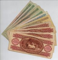 Vegyes: 10db-os forint tétel benne 10-20-50-100Ft-os címletek T:III-IV