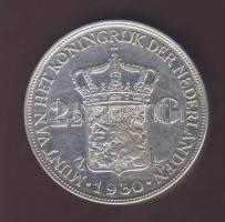 Hollandia 1930. 2 1/2G Ag "Wilhelmina" T:2/3