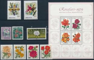 1958-1983 Virág motívum 1 sor + 1 blokk + 5 db önálló érték 1958-1983 Flower 1 set + 1 block + 5 sta...