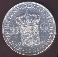 Hollandia 1931. 2 1/2G Ag "Wilhelmina" T:2/3