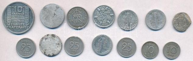 14db-os vegyes külföldi ezüstpénz tétel, közte Amerikai Egyesült Államok 1920. 1d Ag "Mercury&q...