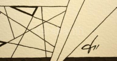 Kun Sarolta (1990-): Holtág. Vegyes technika, papír, jelzett, 50×36 cm