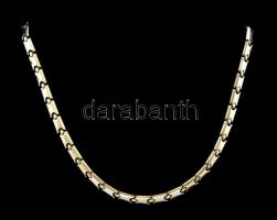 Ezüst(Ag) fantáziaszemes nyaklánc, jelzett, h: 45 cm, nettó: 15,8 g