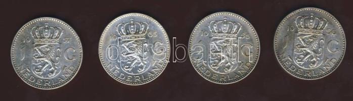 Hollandia 1955-65. 1G Ag (4x) klf évszámokkal T:2,2/3