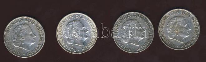 Hollandia 1955-65. 1G Ag (4x) klf évszámokkal T:2,2/3