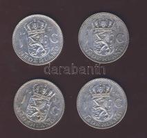 Hollandia 1955-56. 1G Ag (4x) 2 klf évszámmal T:2,2/3