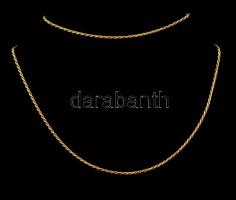 Ezüst(Ag) aranyozott walles nyaklánc, jelzett, h: 70 cm, nettó: 8,7 g