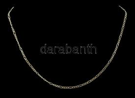 Ezüst(Ag) figaro nyaklánc, jelzett, h: 42 cm, nettó: 3,5 g