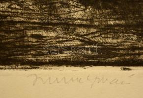 Imre István (1918-1983): Ifjú proletárok. Rézkarc, papír, jelzett, 21×31 cm