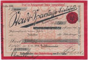 Német Birodalom / Bielefeld 1918. 50M T:I-,II German Empire / Bielefeld 1918. 50 Mark C:AU,XF