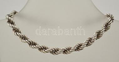 Ezüst(Ag) walles karkötő, jelzett, h: 19 cm, nettó: 9,9 g