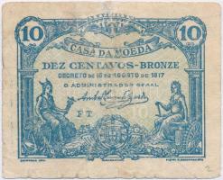 Portugália 1917. 10c T:IV ragasztott
Portugal 1917. 10 Centavos C:G sticked