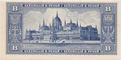 1946. 100.000.000BP elcsúszott hátlapi nyomat T:I