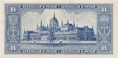 1946. 100.000.000BP elcsúszott hátlapi nyomat T:I,I-