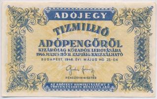 1946. 10.000.000AP sárgás papíron T:III