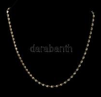 Ezüst(Ag) csavart nyaklánc, jelzett, h: 50 cm, nettó: 8,2 g