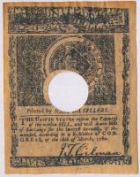 Amerikai Egyesült Államok / New Hampshire 1780. 7$ replika, lyukasztott T:II
USA / New Hampshire 17...
