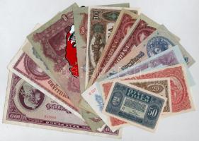 14db-os vegyes magyar korona, pengő és forint bankjegy tétel, közte 1949. 100Ft T:II-III-