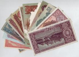 14db-os vegyes magyar korona, pengő és forint bankjegy tétel, közte 1949. 100Ft T:II-III-