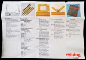 Rotring rajzoló vonalzó, saját dobozában, leírással