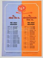 1986 Állami Bábszínház májusi műsoros plakátja, hajtott, 68x49 cm