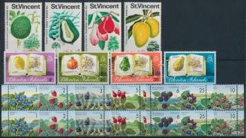 1956-1992 Gyümölcs motívum 6 klf sor + 17 klf önálló érték 3 stecklapon 1956-1992 Fruits 6 sets + 17...