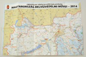 2014 Magyarország belvízvédelmi művei, 1:500000, OVFI, 67,5×105 cm