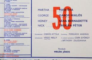 1986 Várszínház május és június havi műsoros plakátja, IV. Henrik, Nem félünk a farkastól előadásokk...