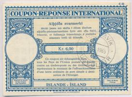 Izland 1965. 6Kr "Nemzetközi válaszdíjszelvény" T:I Iceland 1965. 6 Kronur "International Response Coupon" C:UNC