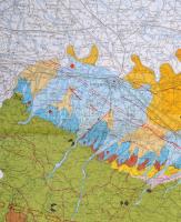 4 db különféle geológiai térkép: Északkelet-Szomália, Emilia-Romagna, Toszkána, Hawaii, különböző lé...