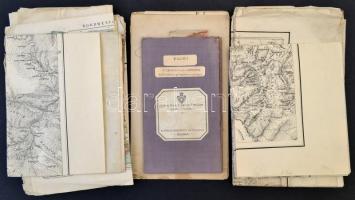 Nagy vegyes térkép tétel, különféle ország- és régiótérképek, összesen 80 db