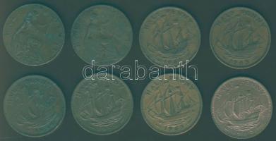 Nagy-Britannia 1918-1965. 1/2P (8x) klf évszámokkal T:2,2/3,3,3/4