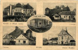 Fülek, Filakovo; Stefanik kastély, hősök emléke, várrom, volt cseh erőd, Ferenc Rendház / castle, Heroes' monument, castle ruins, Czech fort, monastery (fa)