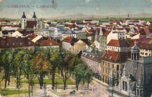 Ljubljana, Laibach; panorama view (worn)