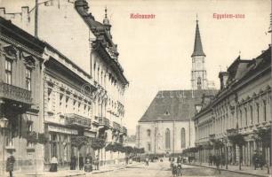 Kolozsvár, Cluj; Egyetem utca, Samson Jakab üzlete, Lepage Lajos kiadása / street view, shops (EB)