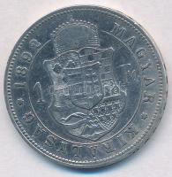 1892KB 1Ft Ag "Ferenc József / Fiume címer" T:2- 
Adamo M15