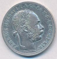 1889KB 1Ft Ag "Ferenc József / Fiume címer" T:2,2- Adamo M15