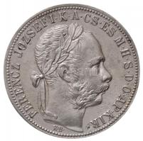 1890KB 1Ft Ag "Ferenc József / Barokk címer" Körmöcbánya (12,33g) T:1- / Hungary 1890KB 1 Forint Ag "Franz Joseph" Kremnitz (12,33g) C:AU Adamo M15