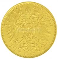 Ausztria 1912. 10K Au "Ferenc József" utánveret (3,36g/0.900) T:1-,2 
Austria 1912. 10 Co...