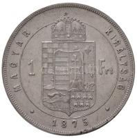 1875KB 1Ft Ag "Ferenc József / Középcímer" Körmöcbánya (12,36g) T:2 / Hungary 1875KB 1 For...