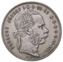 1873KB 1Ft Ag "Ferenc József / Középcímer" Körmöcbánya (12,33g) T:1- / Hungary 1873KB 1 Forint Ag "Franz Joseph" Kremnitz (12,33g) C:AU Huszár: 2138., Unger III.: 1464.a, Adamo M15