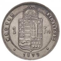 1873KB 1Ft Ag "Ferenc József / Középcímer" Körmöcbánya (12,33g) T:1- / Hungary 1873KB 1 Fo...
