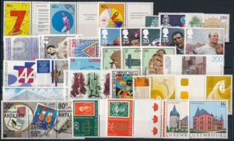 1980-1995 7 klf sor + 12 klf önálló érték, 1980-1995 7 sets + 12 stamps