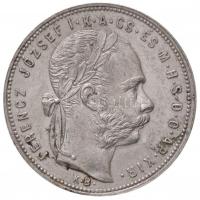 1881KB 1Ft Ag "Ferenc József / Középcímer" Körmöcbánya (12,38g)  T:1- / Hungary 1881KB 1 Forint Ag "Franz Joseph" Kremnitz (12,38g) C:AU  Adamo M15