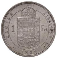 1881KB 1Ft Ag "Ferenc József / Középcímer" Körmöcbánya (12,38g)  T:1- / Hungary 1881KB 1 F...